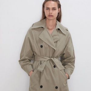 zara oversized trench